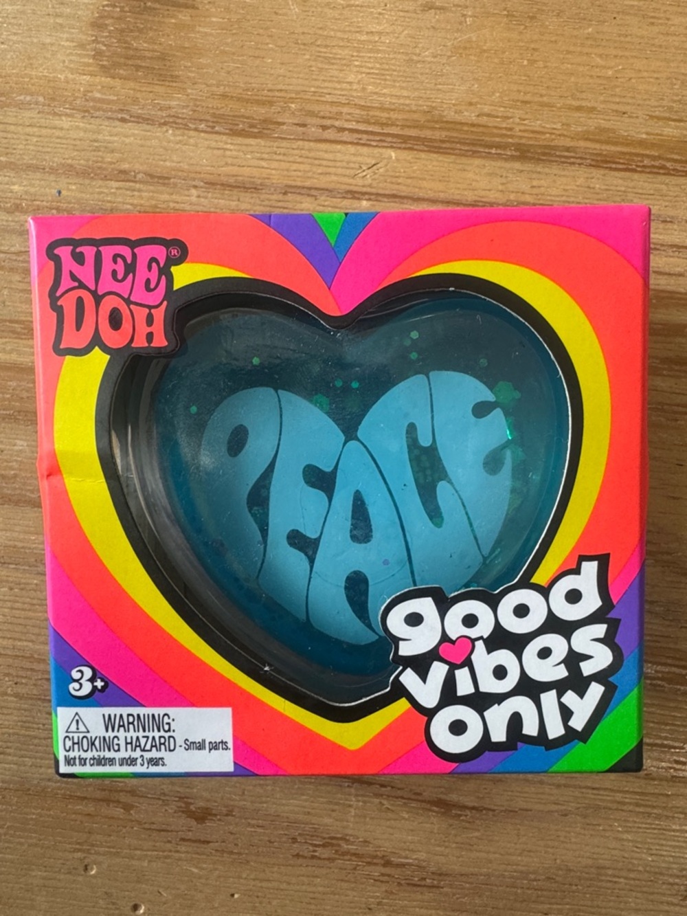 Nee Doh Heart Stress Ball - Blue 'Peace' Design